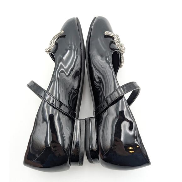 Nordstrom Kids Lainee Mary Jane Flat Adjustable Strap Black Size US13M EU31 - Picture 6 of 11